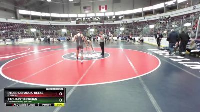 124 lbs Quarterfinal - Ryder DePadua-Reese, Elmira HS vs Zachary Sherman, Chambersburg Area Hs