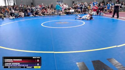 87 lbs Cons. Round 2 - Carson Fenwick, Washington vs Caton Hanson, Snoqualmie Valley Wrestling Club