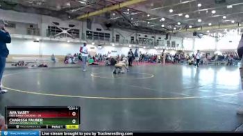 127 lbs Round 1 (4 Team) - Charissa Fauber, Indiana INFERNO BLACK vs Ava Vasey, Free Range Chickens