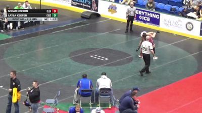 117 lbs Round Of 16 - Myiah Nelson, Clearfield vs Layla Keefer, Chestnut Ridge