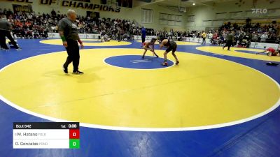 109 lbs Consi Of 8 #1 - Mas Hatano, Folsom vs Onofre Gonzales, Ponderosa (CO)