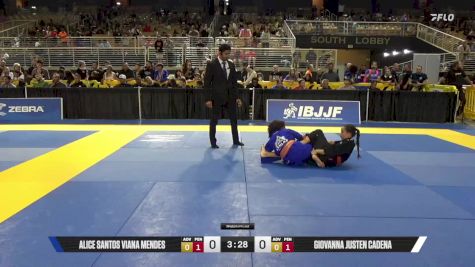 Alice Santos Viana Mendes vs Giovanna Justen Cadena 2025 Pan Kids Jiu-Jitsu IBJJF Championship