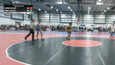 120 lbs 1 - Jordan Miller, TRIANGLE WRESTLING CLUB vs Jimmy Araujo, PINECREST