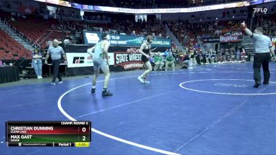2A-165 lbs Champ. Round 2 - Max Gast, Osage vs Christian Dunning, Clear Lake