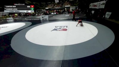 49 lbs Cons. Semis - Xander Licea vs Carter Her, Red Star Wrestling Academy