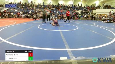 90 lbs Round Of 16 - Michael Evans III, Tulsa Blue T Panthers vs Christian Garcia, Checotah Matcats