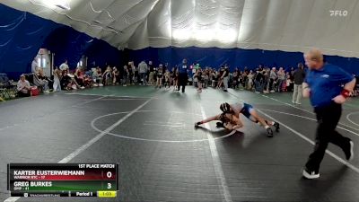 92 lbs Finals (2 Team) - Greg Burkes, OMP vs Karter Eusterwiemann, Warrior RTC