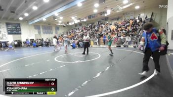 132 lbs 5th Place Match - Ryan Iwohara, Aliso Niguel vs Oliver Benninghof, Trabuco Hills