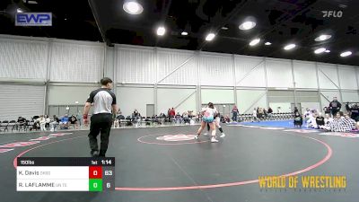 150 lbs Quarterfinal - Kaylee Davis, OK Supergirls Black vs REMINGTON LAFLAMME, Untouchables Girls Teal