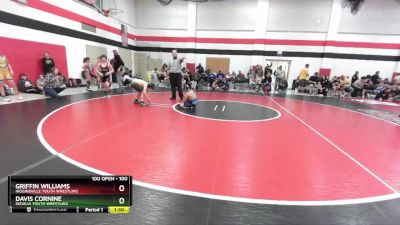 100 lbs Semifinal - Griffin Williams, Higginsville Youth Wrestling vs Davis Cornine, Sedalia Youth Wrestling