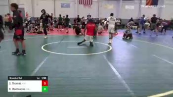 126 lbs Round Of 64 - Beau Mantanona, Cvbjj vs Demani Thomas, Mat Demon WC