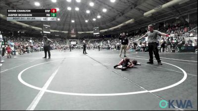 55 lbs Round Of 16 - Stone Charlton, Beggs Youth Wrestling Program vs Jasper McKisson, Perry Wrestling Academy