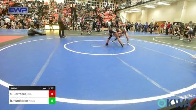 91 lbs Rr Rnd 2 - Savannah Carrasco, HURRICANE WRESTLING ACADEMY vs Bella Hutcheson, Wagoner Takedown Club