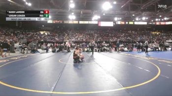 6A 120 lbs Cons. Semi - Nash Larsen, Coeur D Alene vs Logan Loaiza, Post Falls