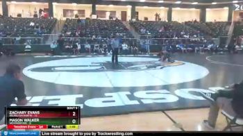 126 lbs Quarters & 1st Wb (16 Team) - Zachary Evans, Arlington Martin vs Mason Walker, Weatherford