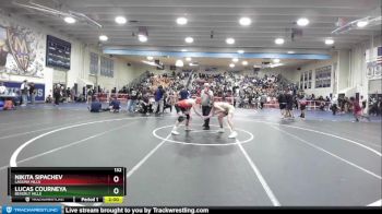 132 lbs Champ. Round 2 - Lucas Courneya, Beverly Hills vs Nikita Sipachev, Laguna Hills