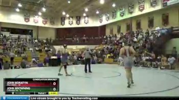 182 lbs Semis & 1st Wb (8 Team) - John Boratyn, Mill Creek vs John Browning, Lowndes HS