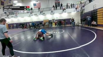 132 lbs 1st Place Match - Britt Asay, Lovell Middle School vs Johnny Rosenberger, Riverton Middle School
