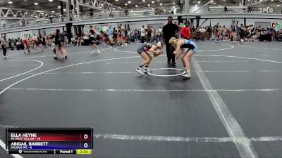 84 lbs Placement (4 Team) - Ella Heyne, PA West Yellow vs Abigail Barrett, Validus WC