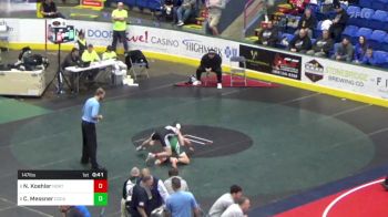 147 lbs 5th Place - Nolan Koehler, Northwestern Lehigh vs Connor Messner, Cocalico
