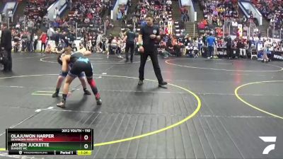 110 lbs Cons. Round 5 - Jaysen Juckette, Dundee WC vs OlaJuwon Harper, Dearborn Heights WC