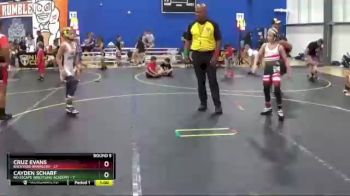 70 lbs Round 5 (6 Team) - Cruz Evans, Backyard Brawlers vs Cayden Scharf, No Escape Wrestling Academy