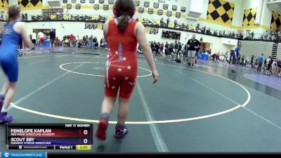 85 lbs Quarterfinal - Penelope Kaplan, Red Hawk Wrestling Academy vs Scout Eby, Midwest Xtreme Wrestling