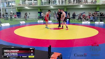 80kg Cons. Round 3 - Sartaj Sanghera, Canadian Mal Wrestling vs Talon Tumback, Swift Current Titans WC