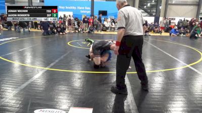 115 lbs Quarterfinal - Jonah Wicker, Tyrone vs Jaxon Roberts, Shippensburg