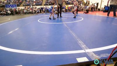 58 lbs Round Of 16 - Timmy McCall, Fort Gibson Youth Wrestling vs Kamden Woolman, Tiger Trained Wrestling