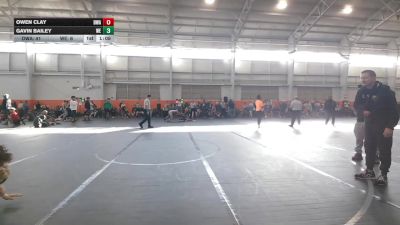 80 lbs Semis & 1st Wrestleback (8 Team) - Owen Clay, Donahue WA vs Gavin Bailey, Warner Elite