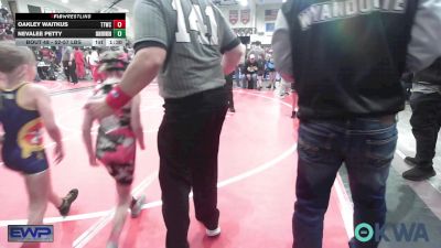 52-57 lbs Semifinal - Oakley Waitkus, Team Tulsa Wrestling Club vs Nevalee Petty, Skiatook Youth Wrestling