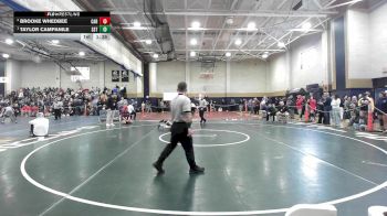 114 lbs Semifinal - Brooke Whedbee, Carver vs Taylor Campanile, South Shore