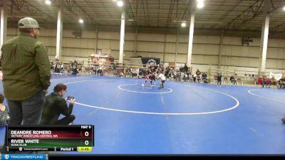 53 lbs Cons. Round 3 - DeAndre Romero, Victory Wrestling-Central WA vs River White, Kuna Klub