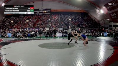 6A 126 lbs Cons. Round 1 - Vincent Torrez, Meridian vs Carter Newby, Coeur D Alene