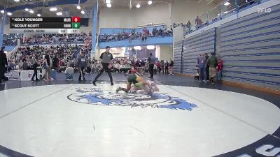 126 lbs Cons. Semi - Scout Scott, Bonneville vs Kole Younger, Marsh Valley High School