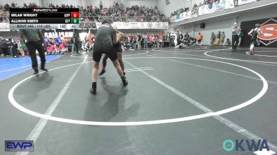 110 lbs Consi Of 8 #2 - Milan Wright, KIPP TULSA vs Allison Smith, Tulsa Blue T Panthers