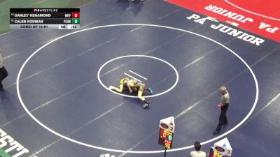 96 lbs Consi Of 16 #1 - Oakley Kenamond, Mifflinburg vs Caleb Kodman, Plum