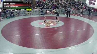 132 lbs Champ. Round 2 - Roman Chavez, Cimarron Memorial vs Anthony Delgado, SLAM Academy