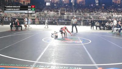 110 lbs 1st Place Match - Camdyn Elliott, Gulf Breeze vs Jordan Deglace, Strawberry Crest