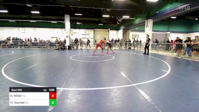 215 lbs Consi Of 16 #1 - Kyle Miller, PA vs Hayden Haynes, NC