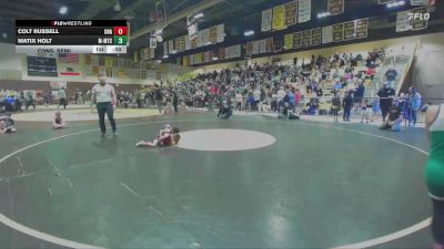 49 lbs Cons. Semi - Colt Russell, Unattached vs Matix Holt, MTC - MANTANONA TRAINING CENTE