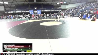 74 lbs 1st Place Match - Knox Peasley, Inland Northwest Wrestling Training Center vs Logan Crawford, Deer Park Ironman Wrestling Club