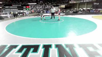 Girls 2A 140 lbs Cons. Round 3 - Libby Lobkovich, Nathan Hale (Girls) vs Alexis Wombwell, Orting (Girls)