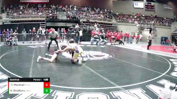 1A 106 lbs Semifinal - Tanner Marshall, Panguitch vs Krey Bradbury, Wayne