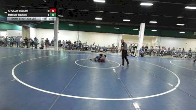 132 lbs Consi Of 128 #2 - Apollo Bellini, RI vs Tommy Banas, IL