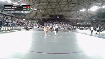 Boys 2A 285 lbs Champ. Round 2 - Liam Fogarty, Orting vs Derrius Jeffrey, Grandview
