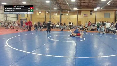 157 lbs Cons. Round 2 - Tristan Fay, Unattached vs McKayde Clevenger, Unattached
