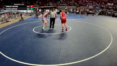 G 152 lbs Cons. Round 2 - Olivia Patton, South Beauregard Girls vs Shelby Moore, Haughton Girls