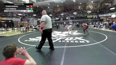 150 lbs 1st Place Match - Etson Moreno, Hoxie Hs vs Jace Grizzle, Lyons Hs